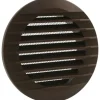 Marley Lüftungsgitter 140 x 100 mm rund zum Einbau in Rohr Braun