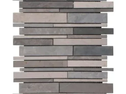 Marmormosaik Black Grey Creme 30,5 cm x 30,5 cm