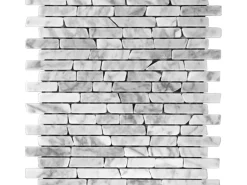 Marmormosaik Carrara White Slim Brick 28,5 cm x 30,5 cm