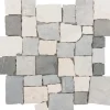Marmormosaikmatte Murcino Creme-Grey-Black 28 cm x 28 cm
