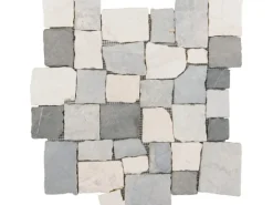 Marmormosaikmatte Murcino Creme-Grey-Black 28 cm x 28 cm