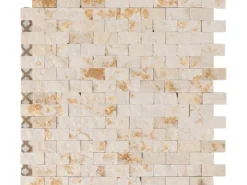 Marmormosaikmatte Sunny Beige Brick 32 cm x 32 cm