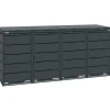 MBOX24 Classic Mülltonnenbox für 4 Mülltonnen (240L) aus Verzinktem Stahl 4er Metall Mülltonnenverkleidung in Anthrazit Robust & Wetterfest