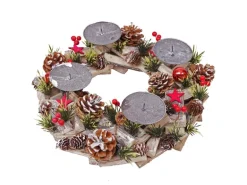 MCW Adventskranz H50 Holz ohne Kerzen