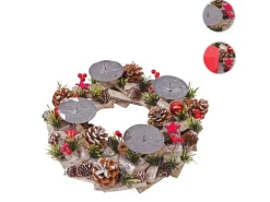 MCW Adventskranz H50 Holz ohne Kerzen