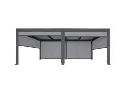 MCW Alu Pergola L41 mit 6x Seitenwand Anthrazit 3x6m