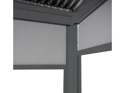 MCW Alu Pergola L41 mit 6x Seitenwand Anthrazit 3x6m