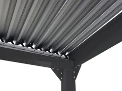 MCW Alu Pergola L41 mit 2x Seitenwand Anthrazit 3x3,7m