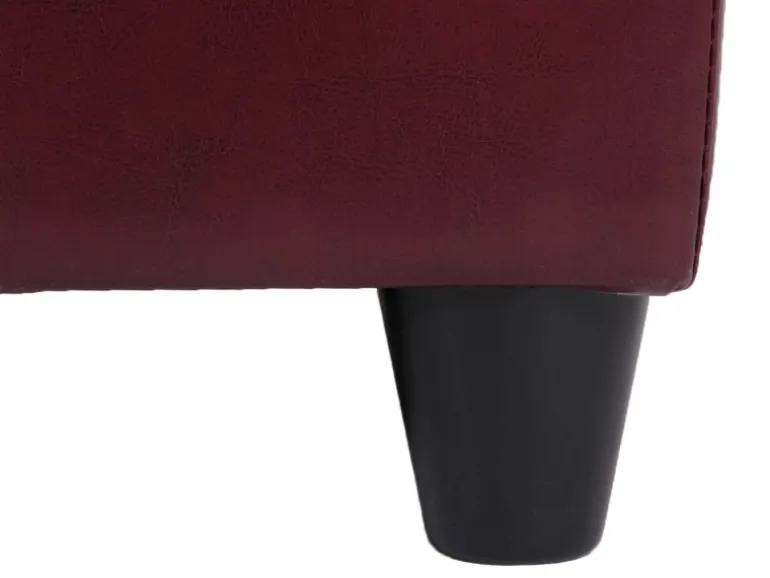 MCW Aufbewahrungs-Truhe Kriens Leder/Kunstleder 112x45x45cm Rot
