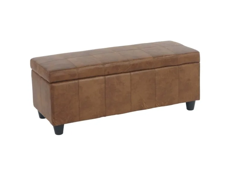 MCW Aufbewahrungs-Truhe Kriens Stoff/Textil 45x114x45cm Wildlederimitat