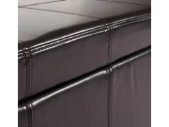 MCW Aufbewahrungs-Truhe Kriens Leder/Kunstleder 112x45x45cm Braun