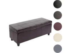 MCW Aufbewahrungs-Truhe Kriens Leder/Kunstleder 112x45x45cm Braun