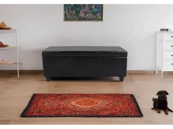 MCW Aufbewahrungs-Truhe Kriens Leder Und Kunstleder 112x45x45cm Grau