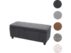 MCW Aufbewahrungs-Truhe Kriens Stoff/Textil 45x114x45cm Dunkelgrau