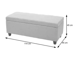 MCW Aufbewahrungs-Truhe Kriens Stoff/Textil 45x114x45cm Dunkelgrau