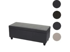 MCW Aufbewahrungs-Truhe Kriens Kunstleder 45x114x45cm Grau Matt
