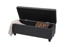 MCW Aufbewahrungs-Truhe Kriens Kunstleder 45x114x45cm Grau Matt