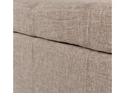 MCW Aufbewahrungs-Truhe Kriens Stoff/Textil 45x114x45cm Beige
