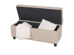 MCW Aufbewahrungs-Truhe Kriens Stoff/Textil 45x114x45cm Beige