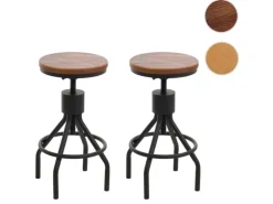 MCW Barhocker N17 2er-Set Braun