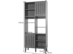 MCW Bücherregal M48 Natur