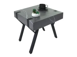 MCW Beistelltisch L54 Marmor-Optik Grau