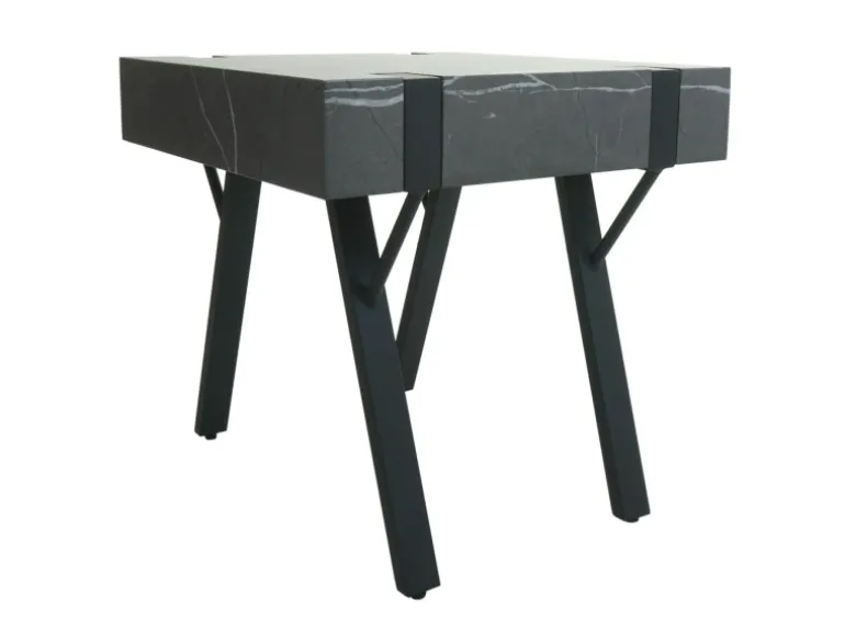MCW Beistelltisch L54 Marmor-Optik Grau