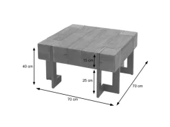 MCW Couchtisch A15 Braun 70x70cm