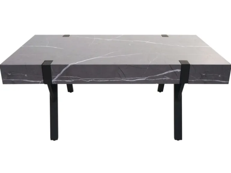 MCW Couchtisch L54 Marmor-Optik Grau