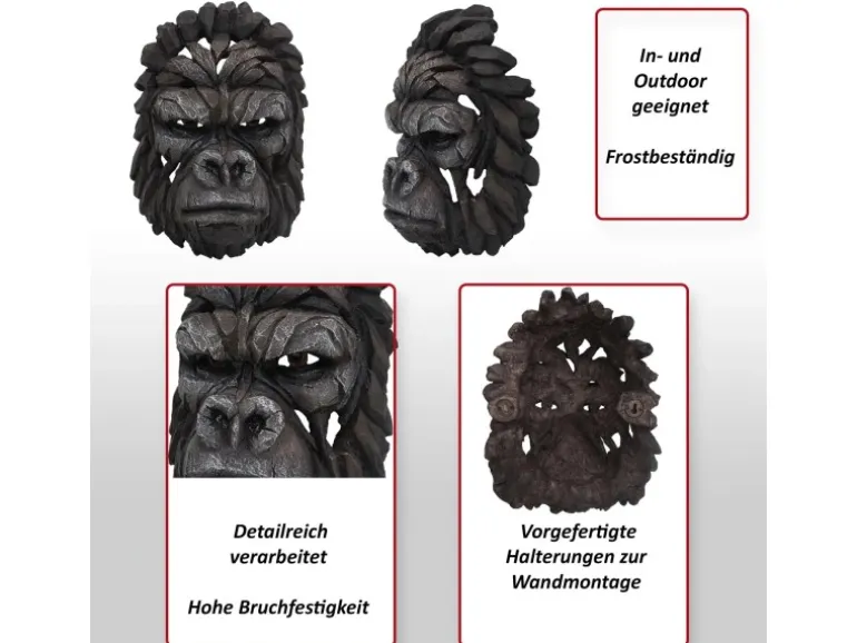 MCW Deko Schädel H41 Gorillakopf 34cm