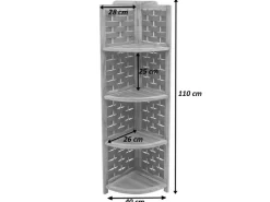 MCW Eckregal K85 Braun Geflecht Braun