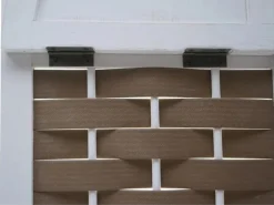 MCW Eckregal K85 Weiß Geflecht Braun
