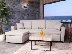 MCW Ecksofa mit Bettkasten L17 Beige