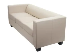 MCW 3er Sofa Lille Kunstleder Creme