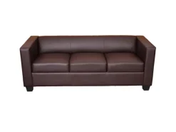 MCW 3er Sofa Lille Kunstleder Coffee