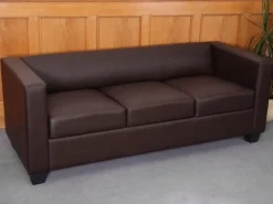 MCW 3er Sofa Lille Kunstleder Coffee
