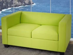 MCW 2er Sofa Lille Kunstleder Hellgrün
