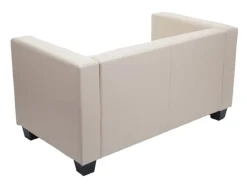 MCW 2er Sofa Lille Leder Creme
