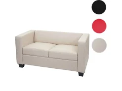 MCW 2er Sofa Lille Leder Creme