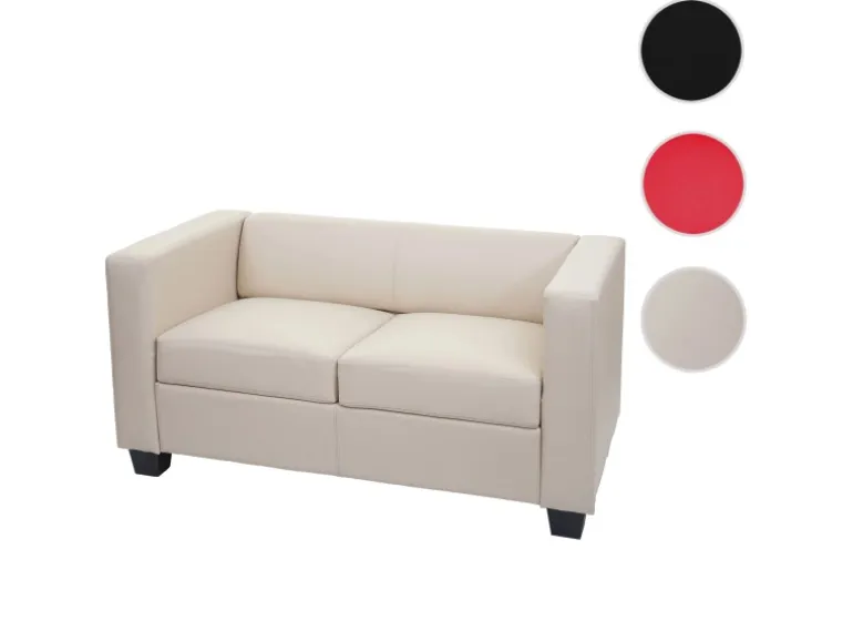 MCW 2er Sofa Lille Leder Creme