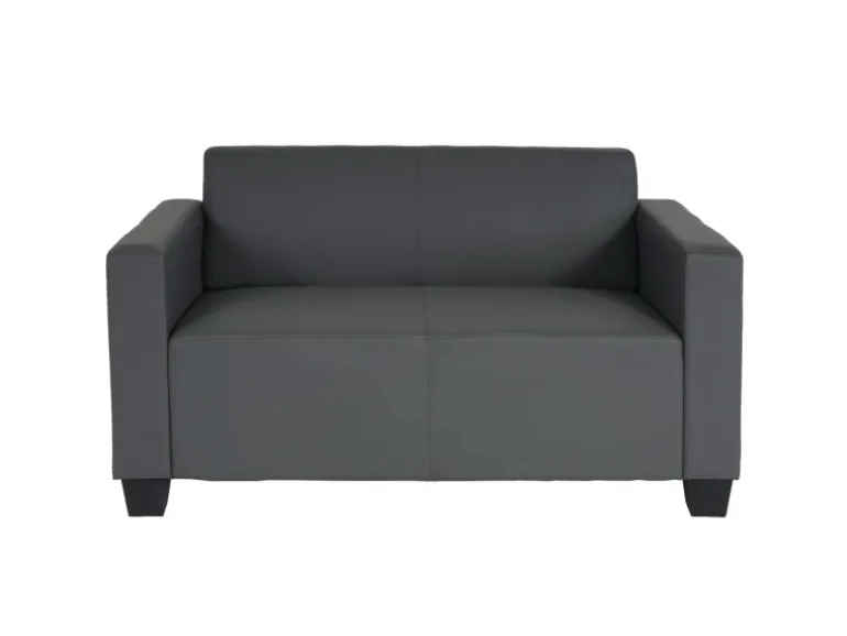 MCW 2er Sofa Moncalieri Kunstleder Dunkelgrau