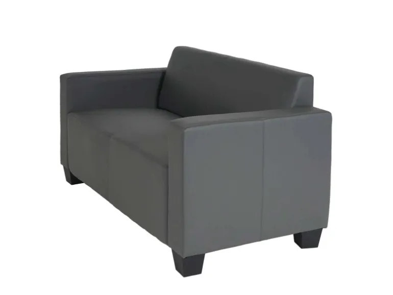 MCW 2er Sofa Moncalieri Kunstleder Dunkelgrau