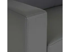 MCW 2er Sofa Moncalieri Kunstleder Dunkelgrau
