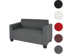 MCW 2er Sofa Moncalieri Kunstleder Dunkelgrau