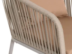 MCW 2er-Set Gartenstuhl N41 Hellgrau Kissen Taupe