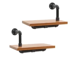 MCW 2er-Set Wandregal N29 29x45x25cm Natur