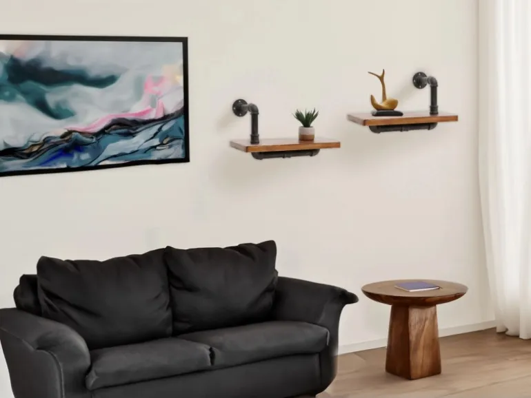 MCW 2er-Set Wandregal N29 29x45x25cm Natur