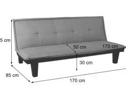 MCW 3er-Sofa C87 Textil Hellgrau