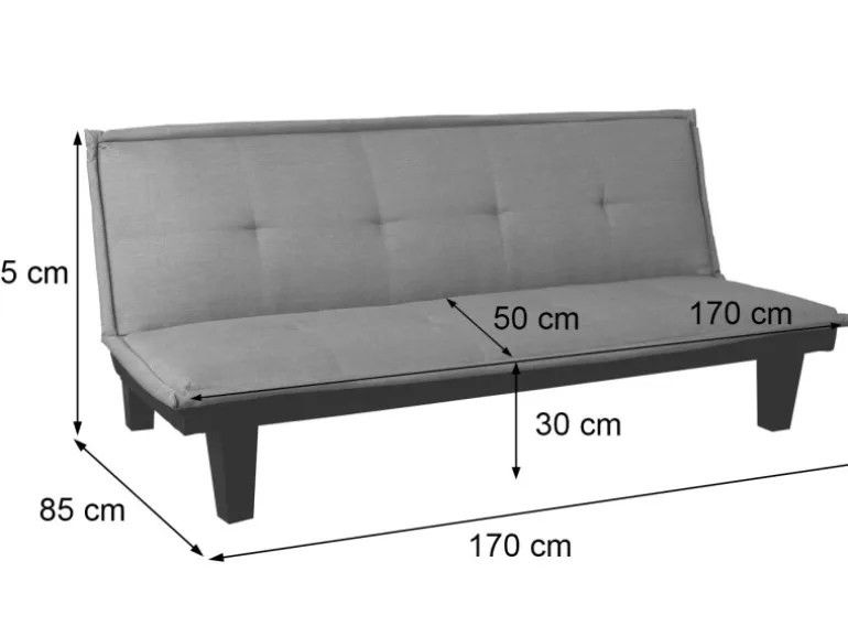 MCW 3er-Sofa C87 Textil Hellgrau