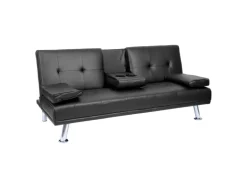 MCW 3er-Sofa F60 Kunstleder Schwarz